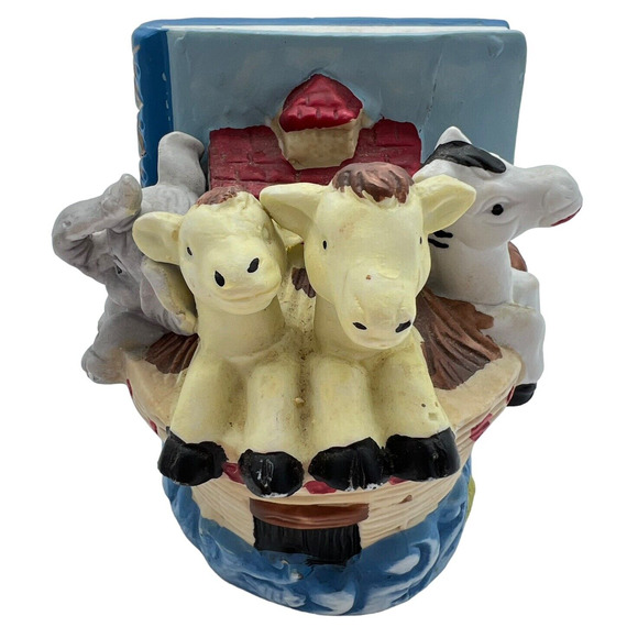 Noahs Ark Bookends Hand Painted Ceramic Childrens Books Bible Character Story - Picture 8 of 13